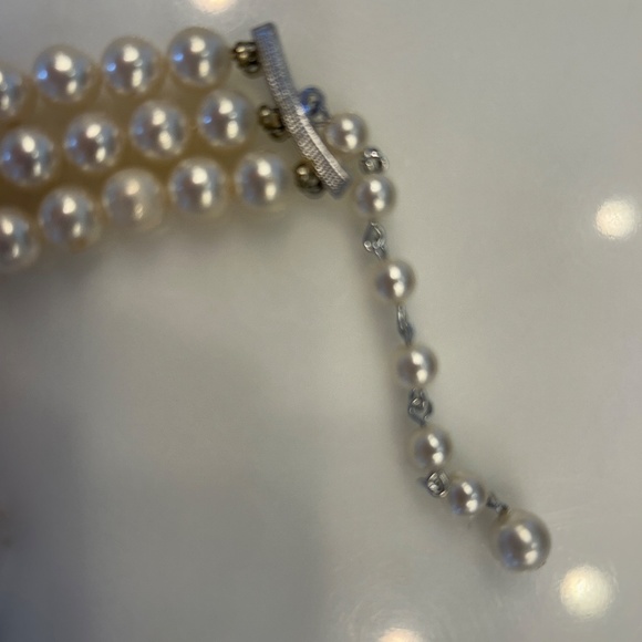 Vintage 3 strand costume pearl necklace - Picture 4 of 4